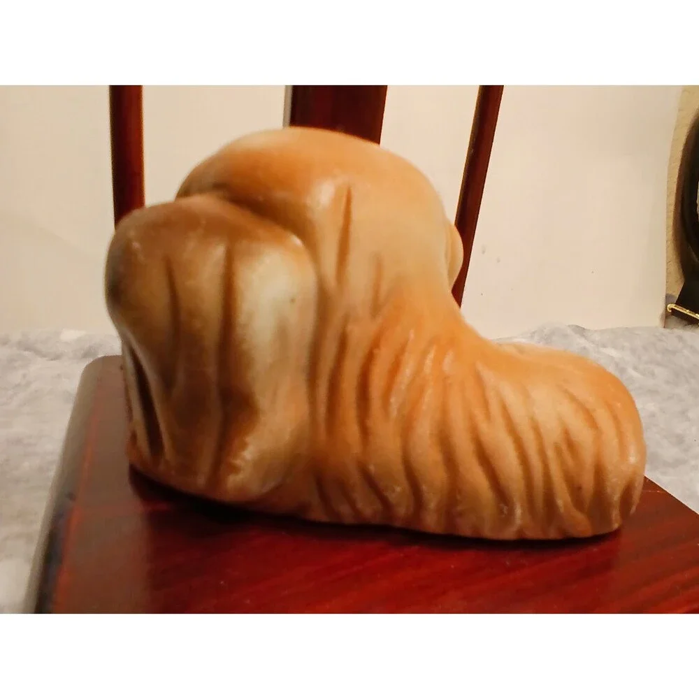 Vintage Adorable Mini Sad Face Royal Crown Dog Figurine